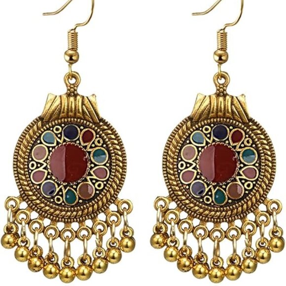 Multicolor Retro Earrings - Picture 4 of 4